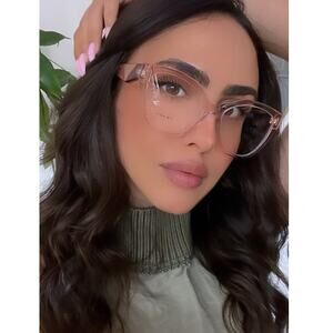 NEW Prada PR20ZV Eyeglasses Frames in Peach Pink Transparent